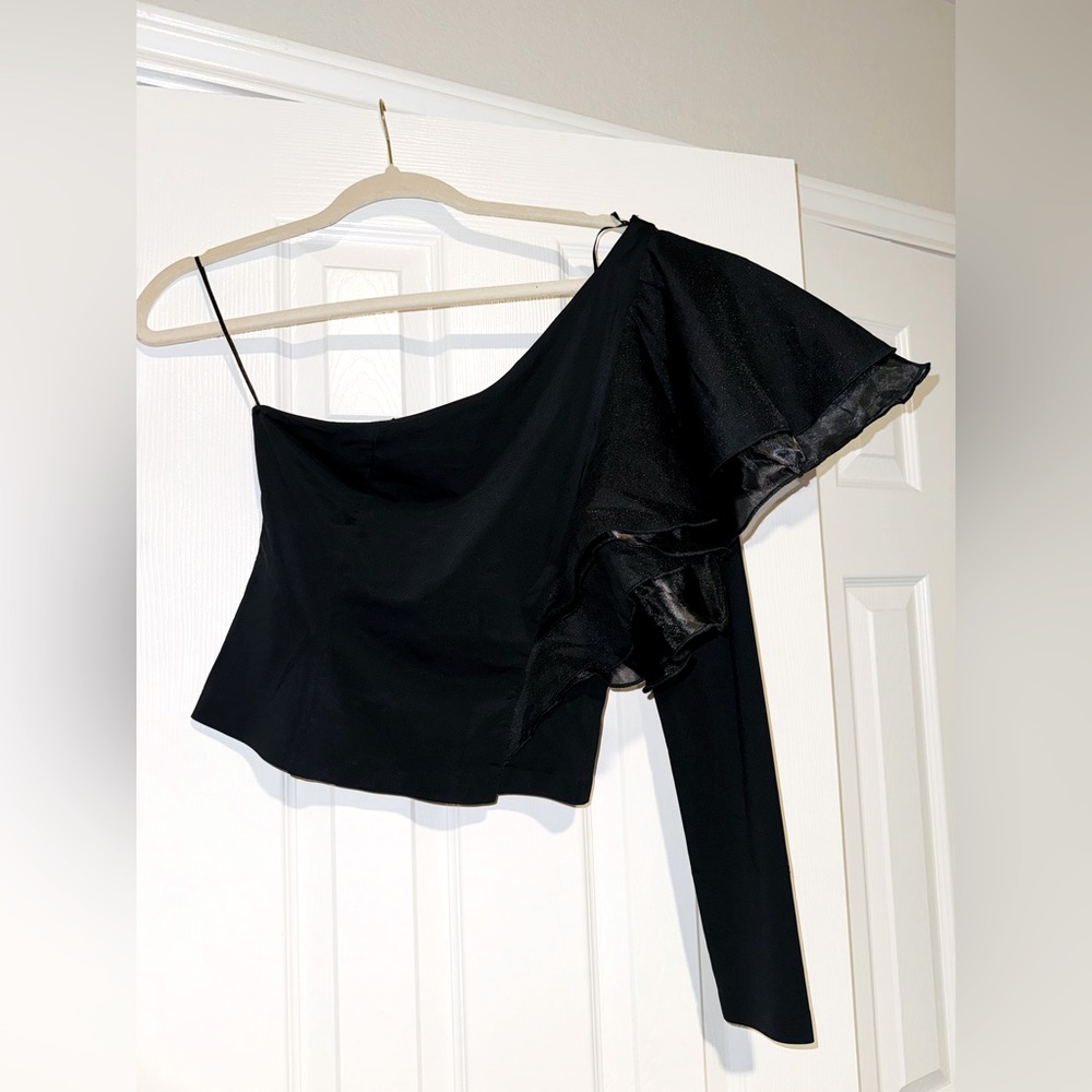 Zara One sleeve ruffled  Blouse